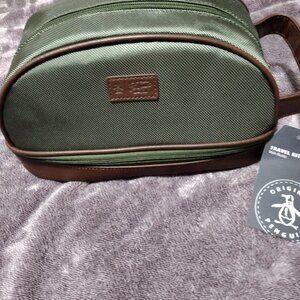 Original Penguin Travel Kit With Bottle , Olive Suitable for RoadTrip, Flight